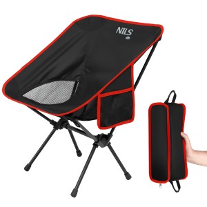 NC3320 KRZESŁO SKŁADANE ULTRALIGHT CZARNE NILS CAMP