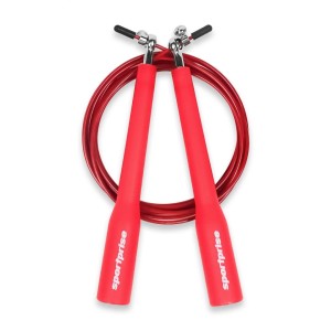 SKAKANKA CROSSFIT FITNESS SZYBKA REGULOWANA CZERW.