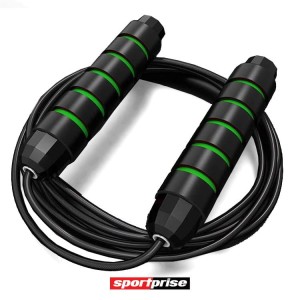 SKAKANKA FITNESS Z ŁOŻYSKIEM REGULOWANA ZIELONA